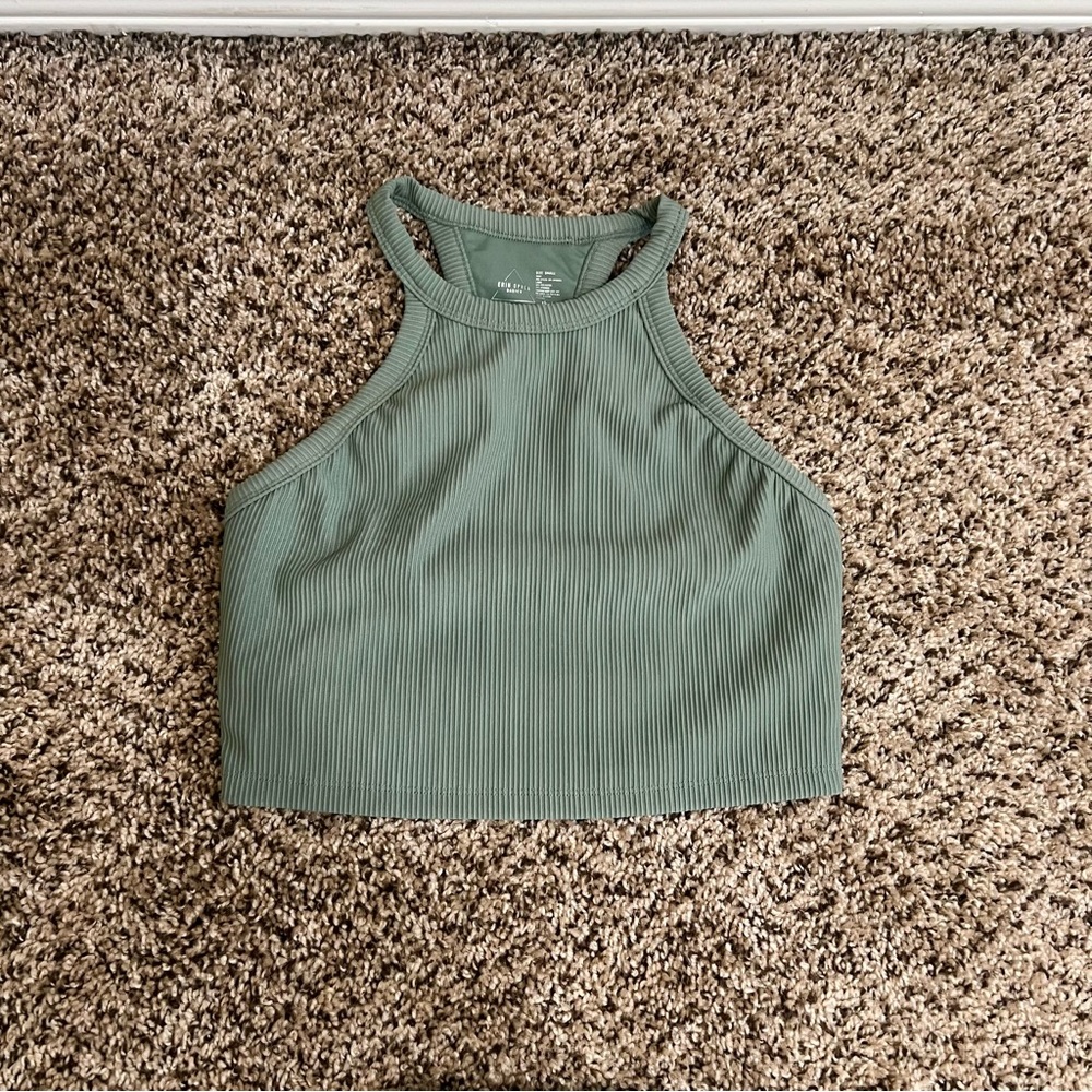 Erin Oprea Basics - Dark Sage Ribbed Workout Set - Picture 5 of 14